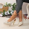 Fashion High Heels Women Sexy Sandals Pointed Toe Slingback Shoes 2024 Summer New Slippers Elegant  Dress Pumps Cozy Femme Shoes
