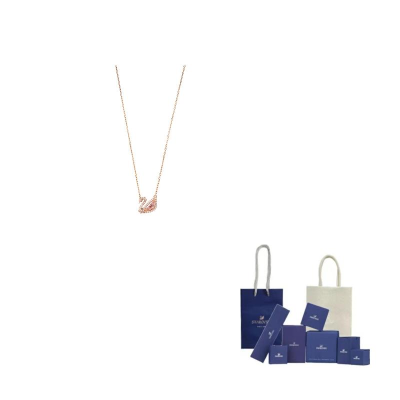Swarovski Dazzling Swan Crystal Necklace Women Necklace Rose-Gold 5469989
