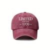Limited Edition Nostalgic Text Fashion Baseball Cap Washed Texture Sports Sun Hat Unisex  New Style Casual Versatile