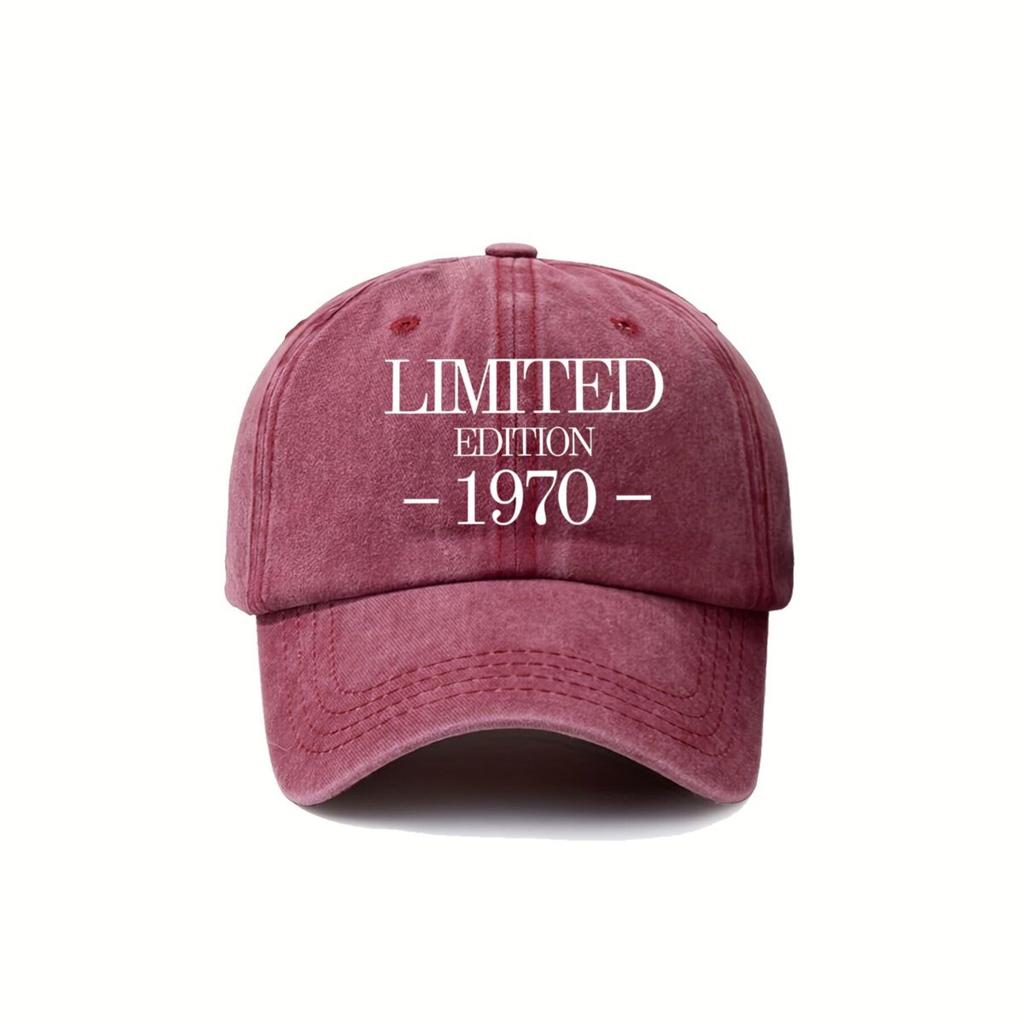 Limited Edition Nostalgic Text Fashion Baseball Cap Washed Texture Sports Sun Hat Unisex New Style Casual Versatile
