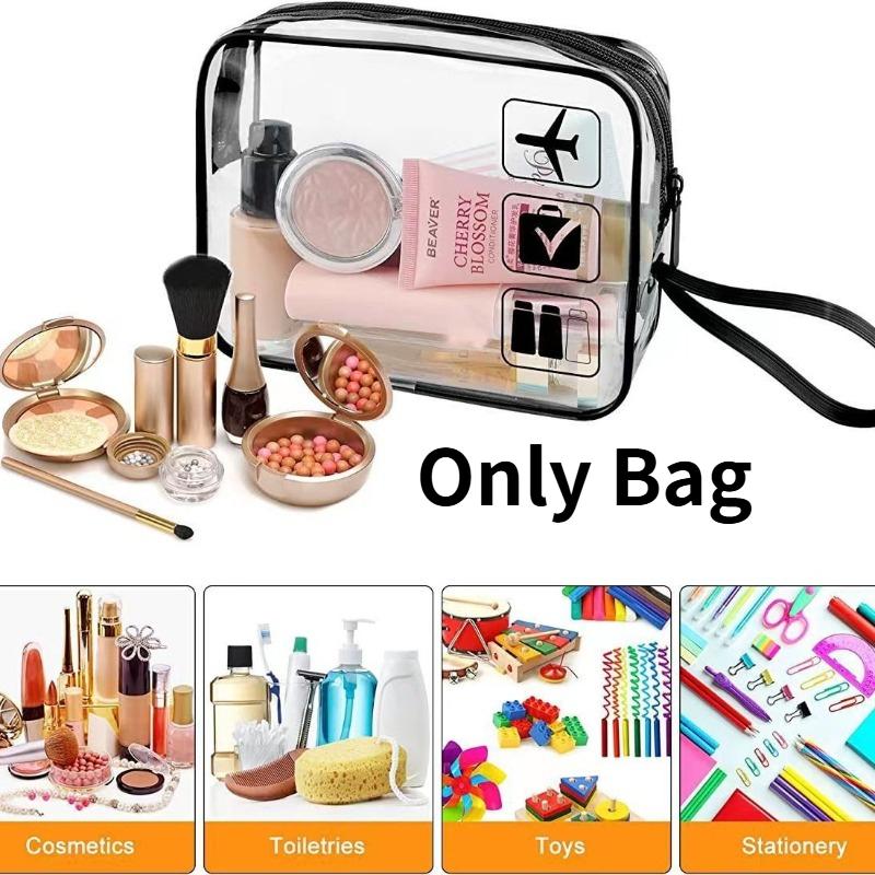 

Handheld Storage Bag Zipper Transparent Waterproof Kit Bag Organizer Travel Makeup Cosmetic Cleaning Toiletry Wash Beauty Women Set