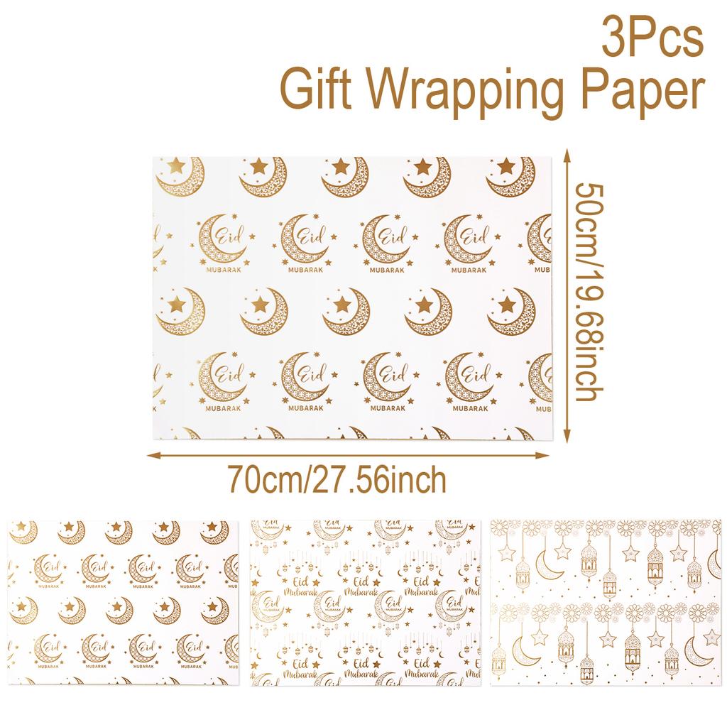 Eid Mubarak Kraft Wrapping Paper Ramadan Kareem Decoration For Home 2025 Ramadan Kareem Islam Muslim Party Eid Al Adha Gifts