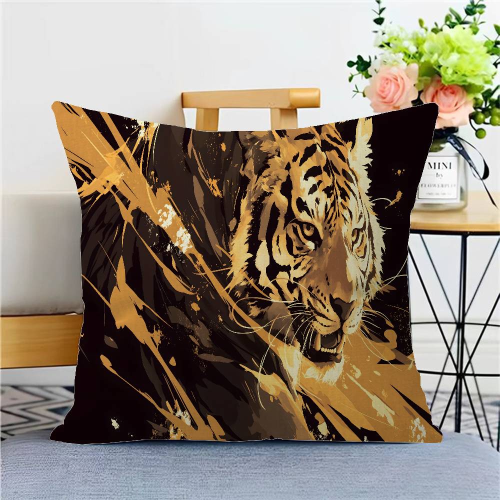 Tiger Muster Kissenbezug Dekokissen Sofa Heimdeko Hülle Kissenbezüge