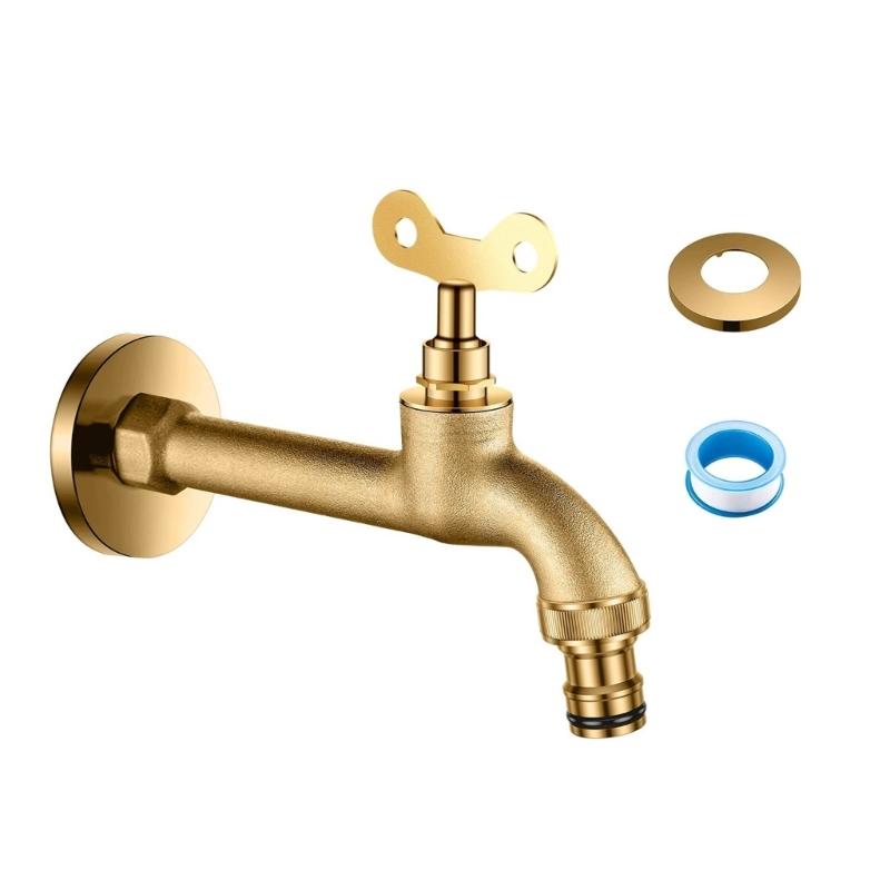Resistant Locking Exteriors Spigot with Solid Bronze Construction Freeze Protects Tap for Outdoor Water Control