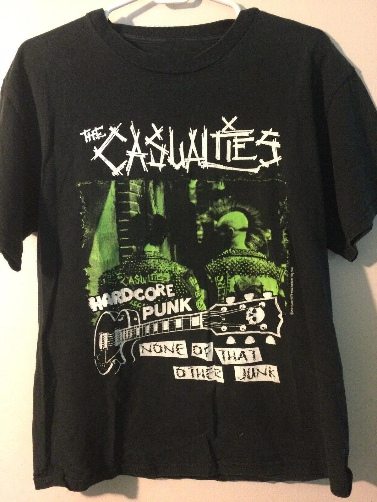 Vtg THE CASUALTIES Band Concert Tour Cotton Black Shirt Unisex S-5XL TR693 XXXL