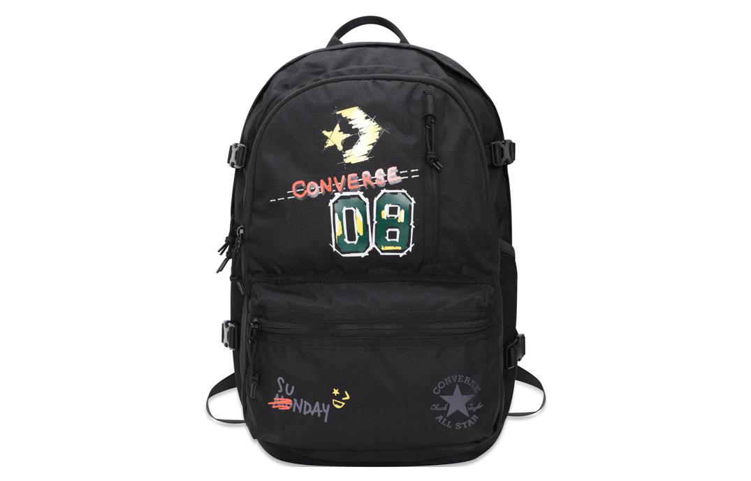 Рюкзак Converse Straight Edge Полиэстер Обычный Унисекс Черный 10024938-A01