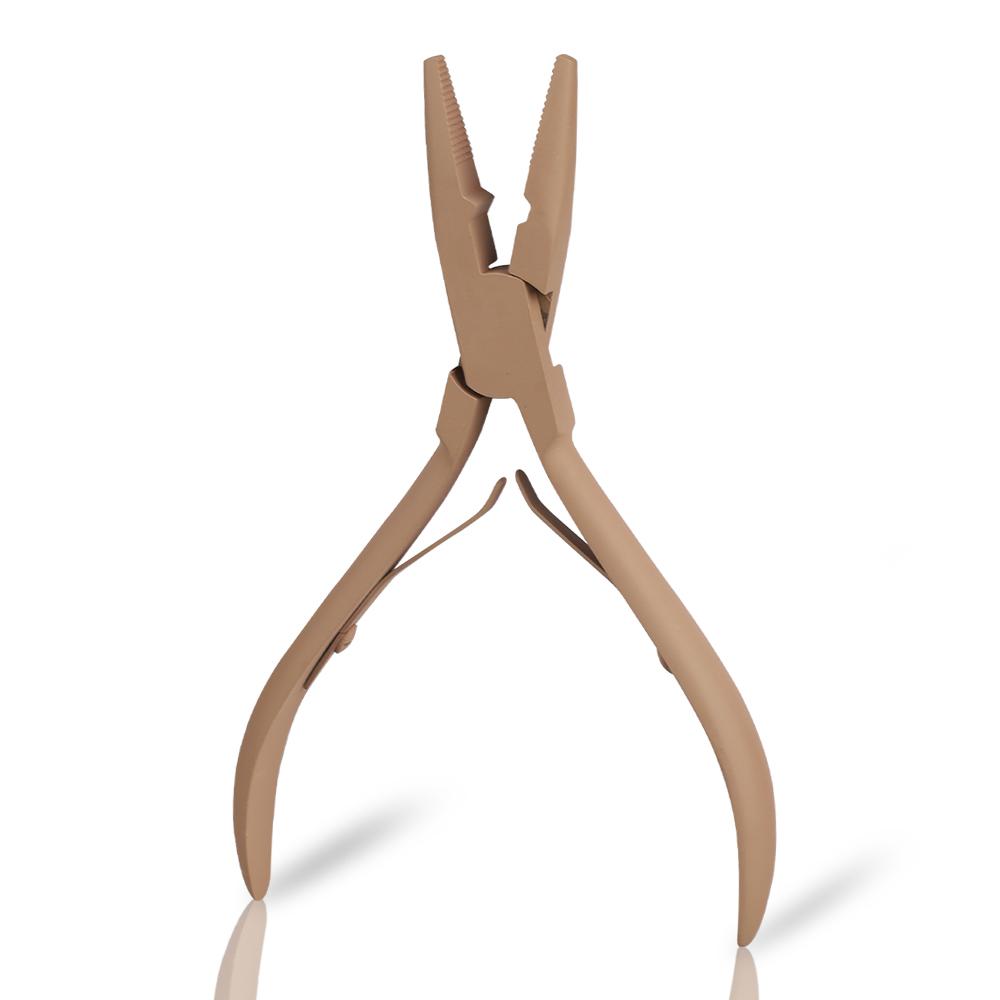 

Профессиональные золотые плоскогубцы для наращивания волос, плоскогубцы для нанесения утка, микрозвенья, бусины, плоскогубцы