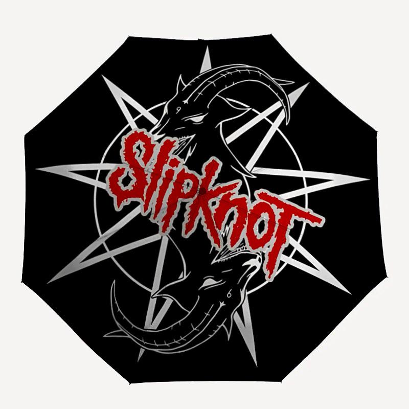 

1pc Slipknot Band Automatic Umbrella Durable Iron Frame & Plastic Handle, Gift for Men & Women, Sturdy Construction yy250902038