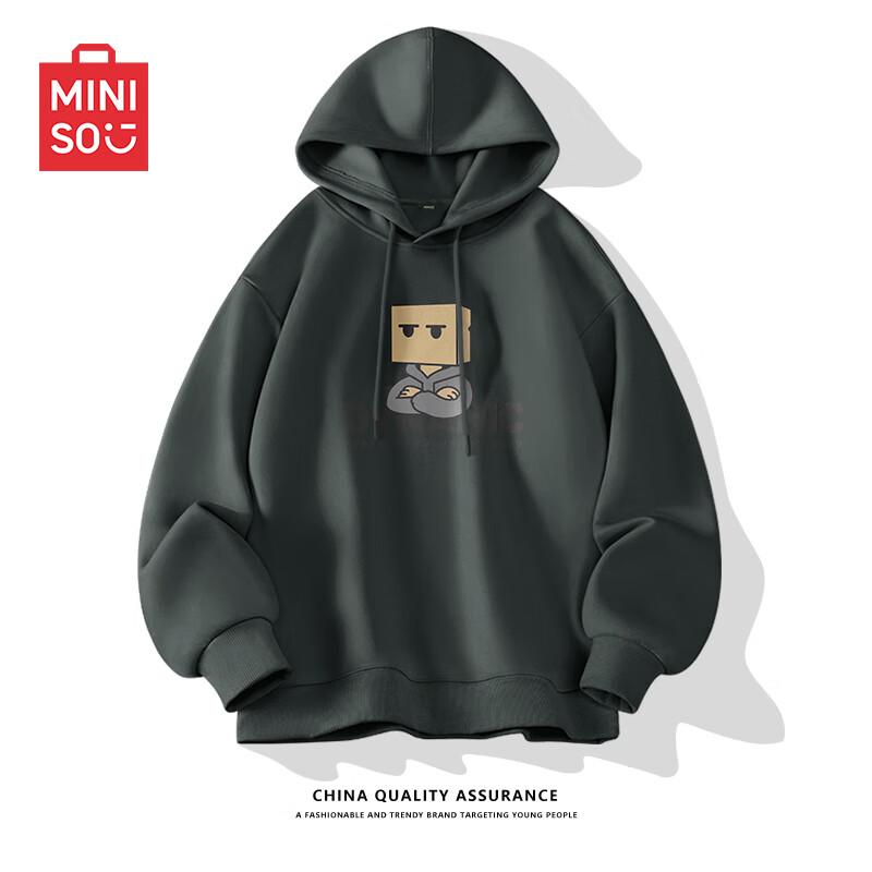 

Miniso Men s Heavyweight Oversized Hooded Sweatshirt M
