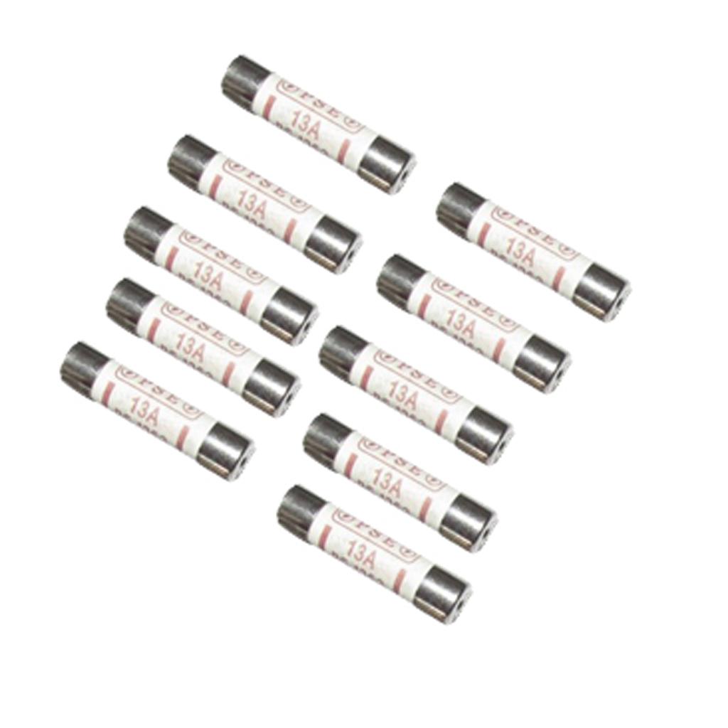 10pcs Ceramic Tube BS1362 13A 6x25mm for Electrical Household