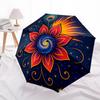1pc Cosmic Lotus Mandala Automatic Umbrella - Automatic Opening And Closing, Sturdy Iron Frame, Portable Folding Design Yy251018160
