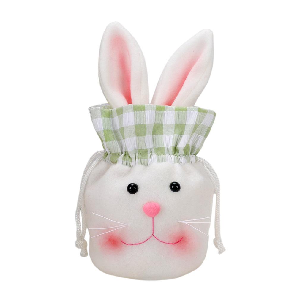 

Cartoon Rabbit Easter Gift Bags Long Ear Pink Green Drawstring Bundle Bag Festival Party Supplies Wrapping Bag Party Supplies 5x5x5cm зелёный