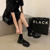 Small platform loafers women's small leather shoes summer niche versatile Mary Jane women's shoes thick heel heightening single shoes
