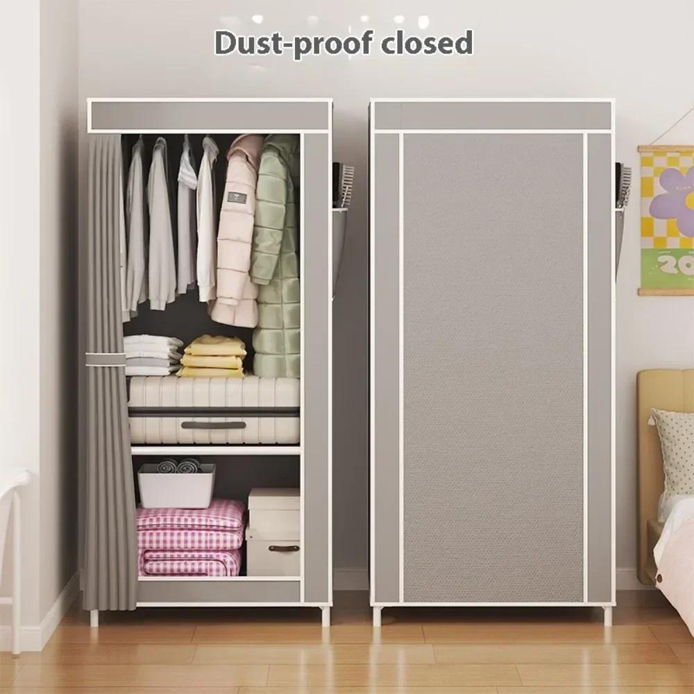 Garde-robe pliante minimaliste Armoire de rangement en plastique Meuble de chambre à coucher Pas cher Garde-robes Placard Assemblable Étagère de rangement pour la maison