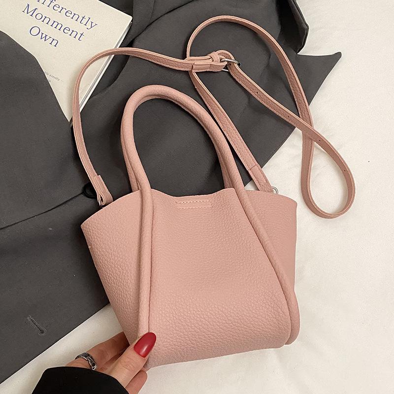 2025 New Niche Simple High-end Korean Version Vegetable Basket Bag Women's Casual Versatile Fashion Messenger Mother and Child Bag