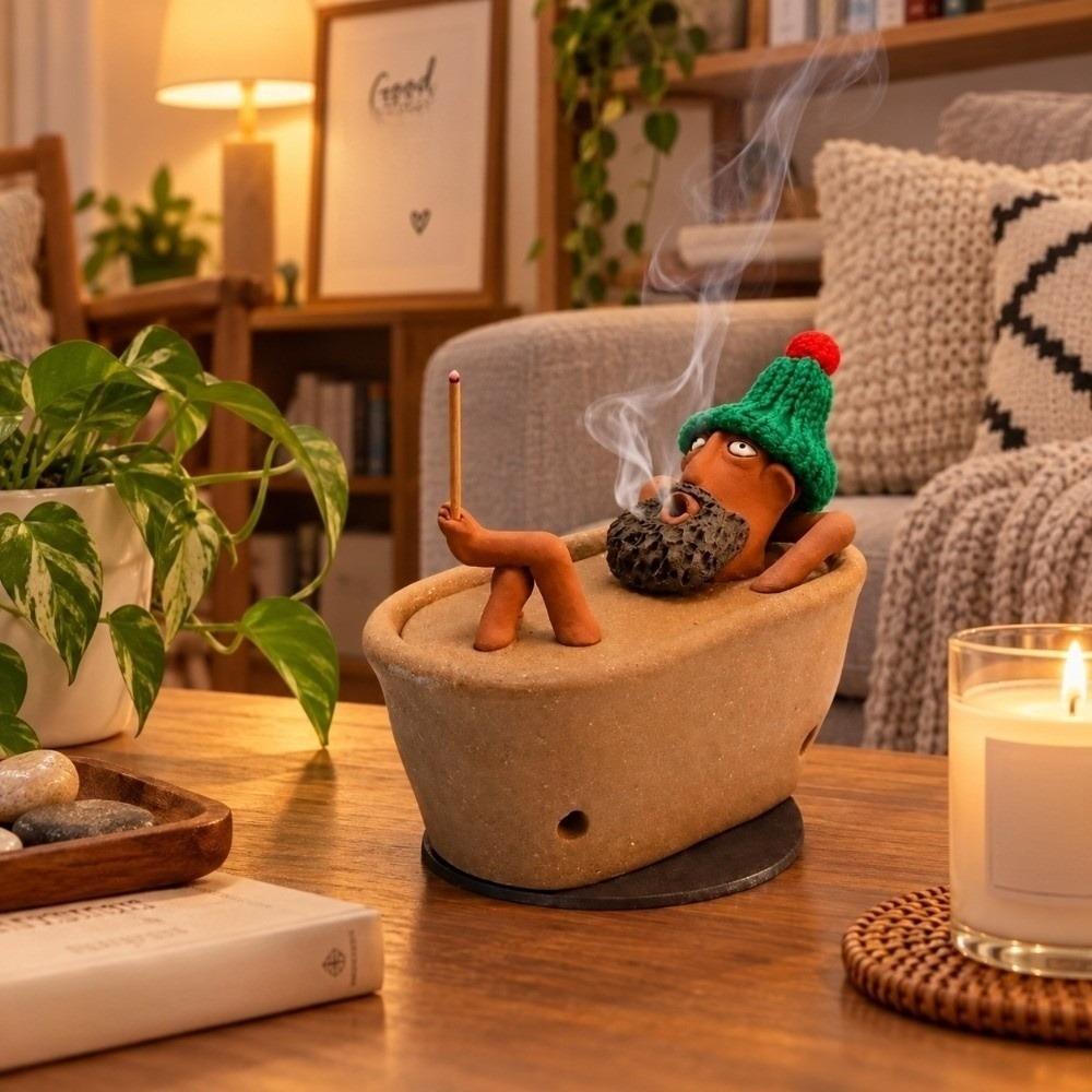 Creative Bathtub Incense Holder Funny Aromatherapy Incense Holder Incense Stick Burner Gift