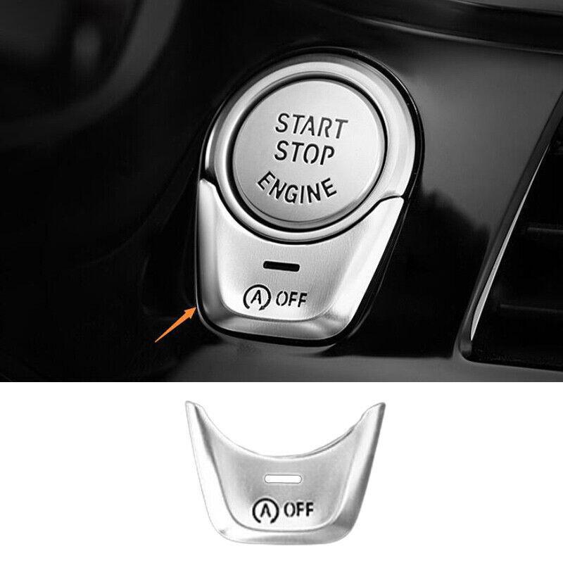 For BMW 5 Series 18-22 Silver Aluminum Ignition Switch Start Button Sticker Trim