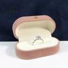 Small Velvet Jewelry Pouch Pearl Box, Anti-Scratch Lining Organizer with Golden Metal Necklace Holder Display Buckle, Decorative Storage Case