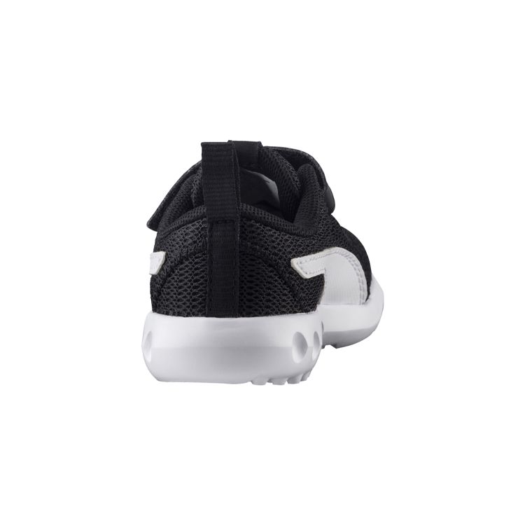 Puma Carson 2 V Velcro Durable Low Top Kids Casual Shoes Kids Sneakers Black White 190565-02