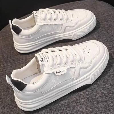Płaskie białe buty damskie wszechstronne buty niszowe nowa wiosna wysokie casualowe buty sportowe