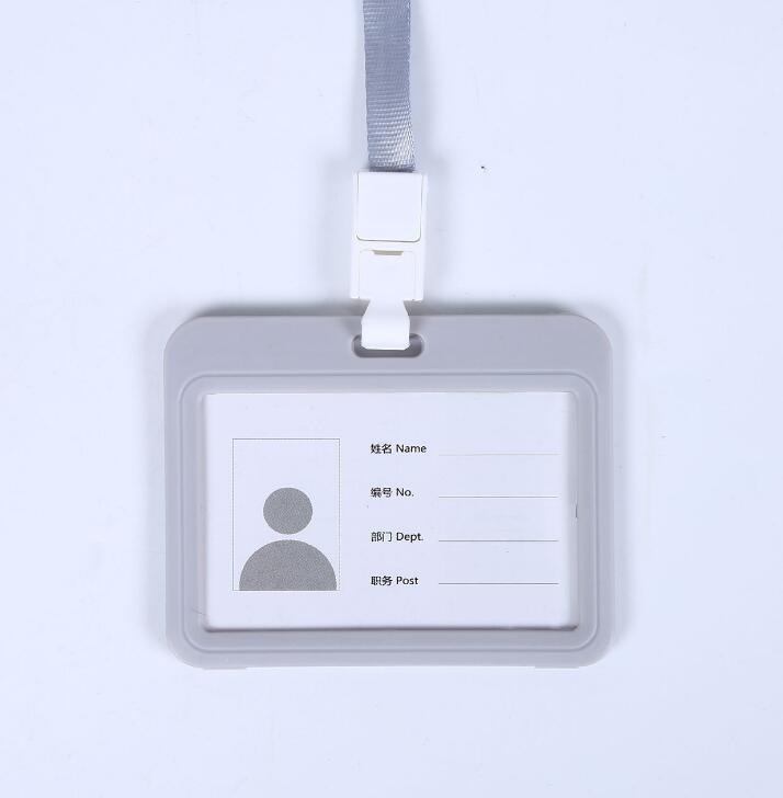 1pcs New Name Credit Card Holders Women Men Bank Card Neck Strap Card Bus ID Holder Students Kids Identity Badge With Lanyard