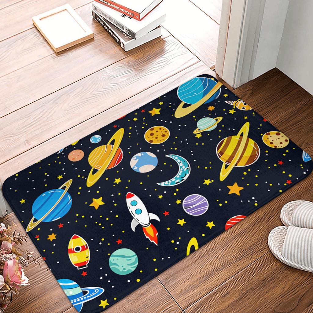 Moon Astronaut Welcome To My Space Doormat Mat Anti-Slip  Bath Kitchen Living Room Rug Carpet 40*60cm