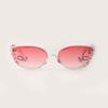 Glasses 95093 Fine Engraving Piece Cat'S Eye Gradual Change Popular Sunglasses Women Summer Sunglasses Men