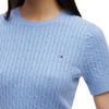Tommy Hilfiger Soft Simple Cable Knit Short Sleeve Sweater Women sweater XW07177-D1A