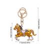 1PC Cute Souvenirs Brightly Convenient Zinc Alloy Backpacks Horse Keychain Practicality Rhinestone Gift Decorative Handbags