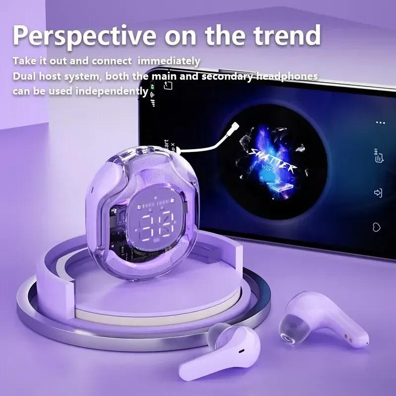 1PC NEW T8 TWS Wireless Bluetooth Headset 5.3 Headphones Sport Gaming Headsets Noise Reduction Earbuds Bass Touch Control for Phones