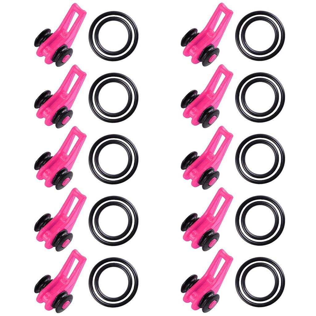 10pcs Lure Fishing Hook Keeper Holders With Rubber Bands Portable Lightweight Fishing Rod Tool Accessories