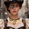 Steampunk Pirate Eye Patches Adjustable Reusable Eye Cover Pirate Costume Accessories Decorative Single Eye Patches