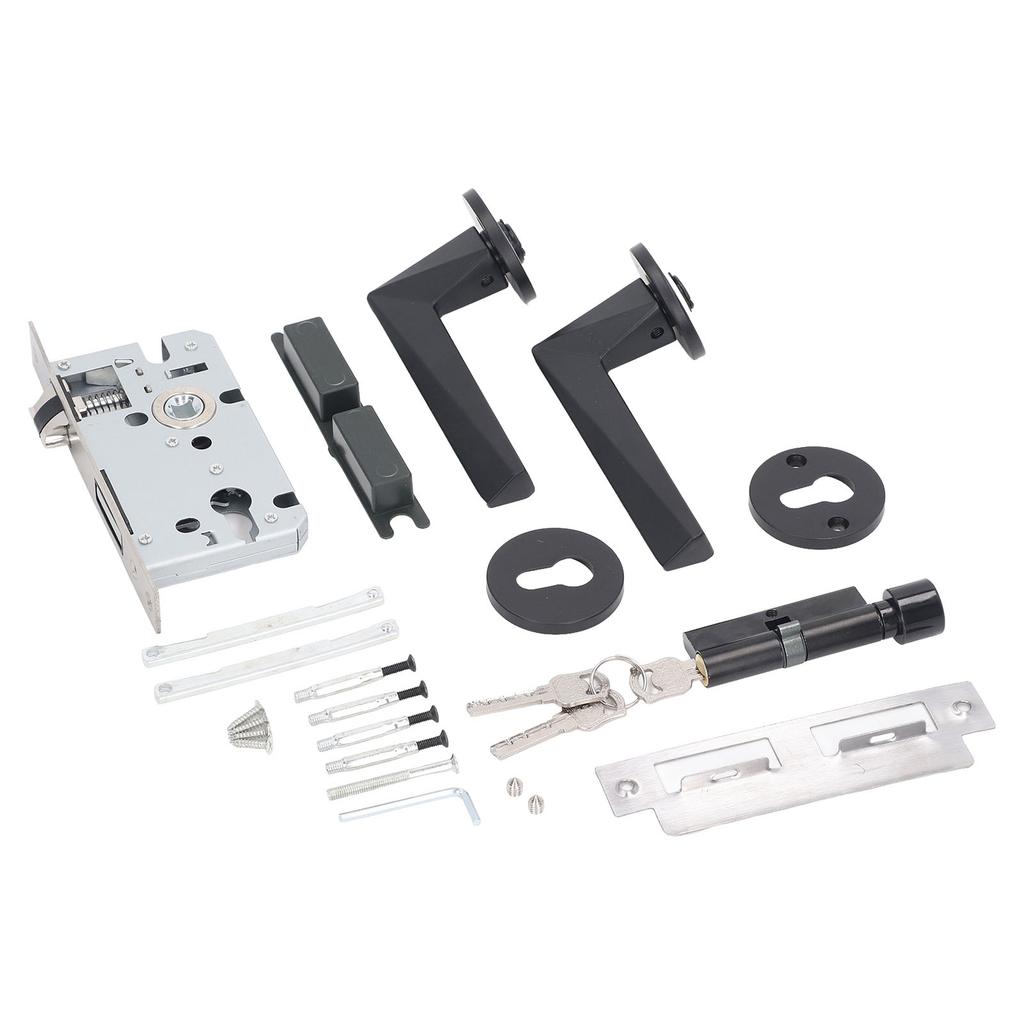 Home Bedroom Lock Handle Professional Aluminum Alloy Bathroom Interior Door Lever Handle with Keys