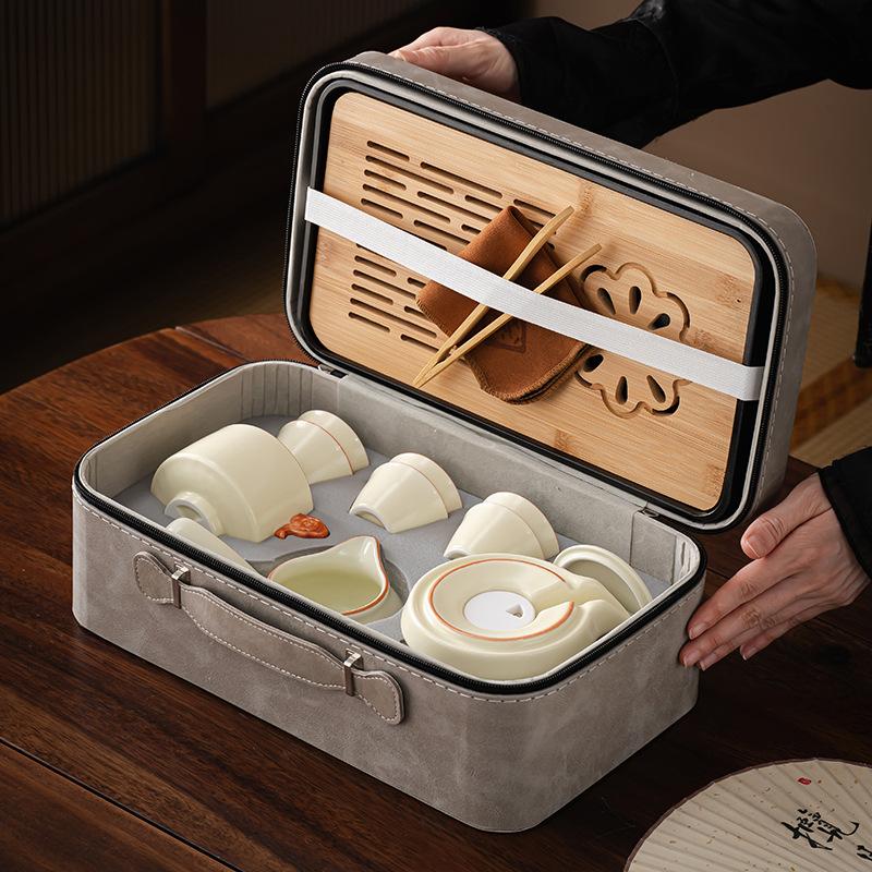 Tea making rotating artifact Ru kiln opening semi-automatic teapot