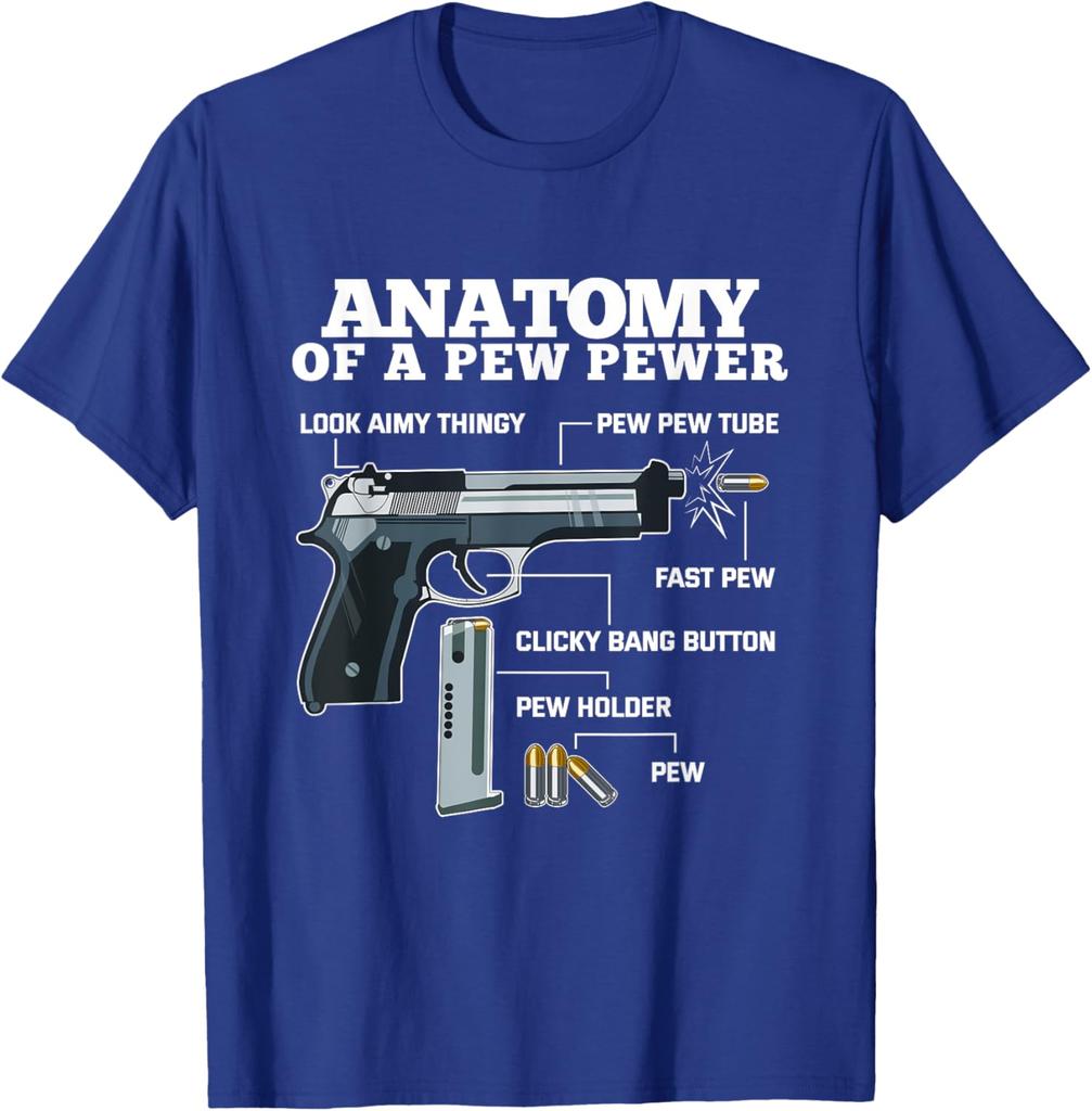 Anatomy of A Pew Pewer Gun Ammo Lover TShirt 100 Cotton ONeck Short Sleeve Summer Casual Mens Tshirt Streetwear