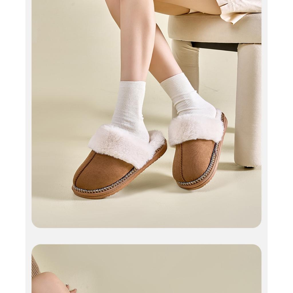 Winter Cotton Slippers, Winter Home and Household Woolen Slippers, Women's Non Slip Cotton Slippers, Plush Cotton Shoes, Home Slippers, Woolen Shoes