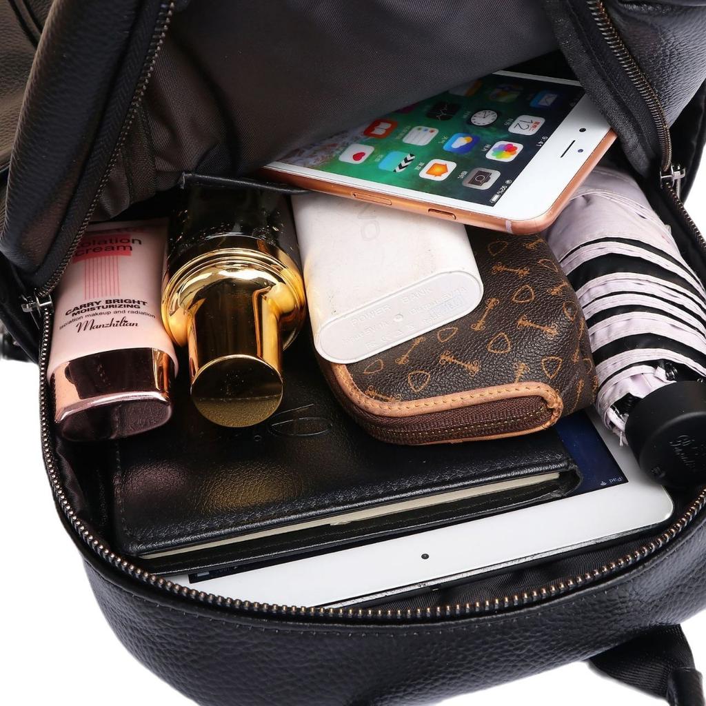 Cowhide Women's Backpack Large Capacity Fashion New Travel Bag