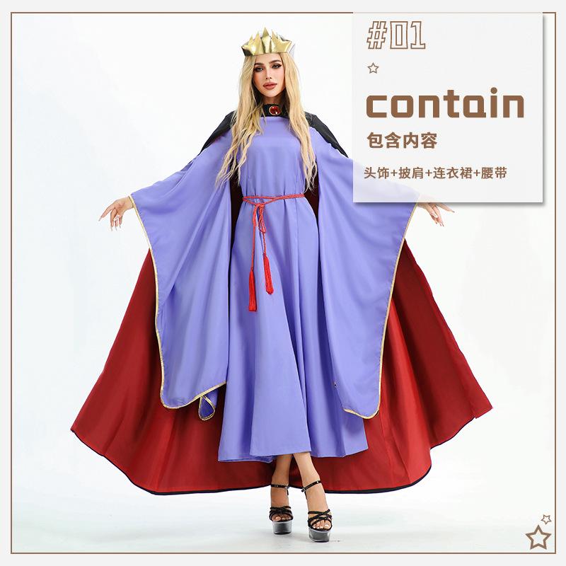 

Хэллоуин Взрослый Костюм Белоснежка Злая Королева Зеркало Косплей Платье M