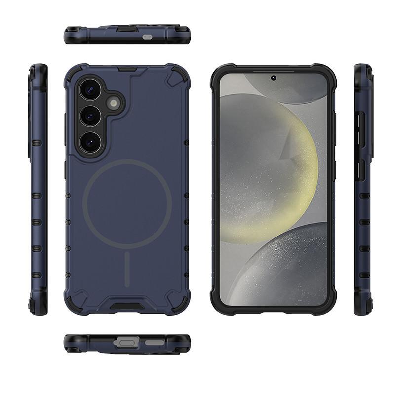 Suitable for Samsung S25 Phone Case Grating Skin Sensing Magnetic Phone Case  Galaxy A55 Anti Drop Phone Case