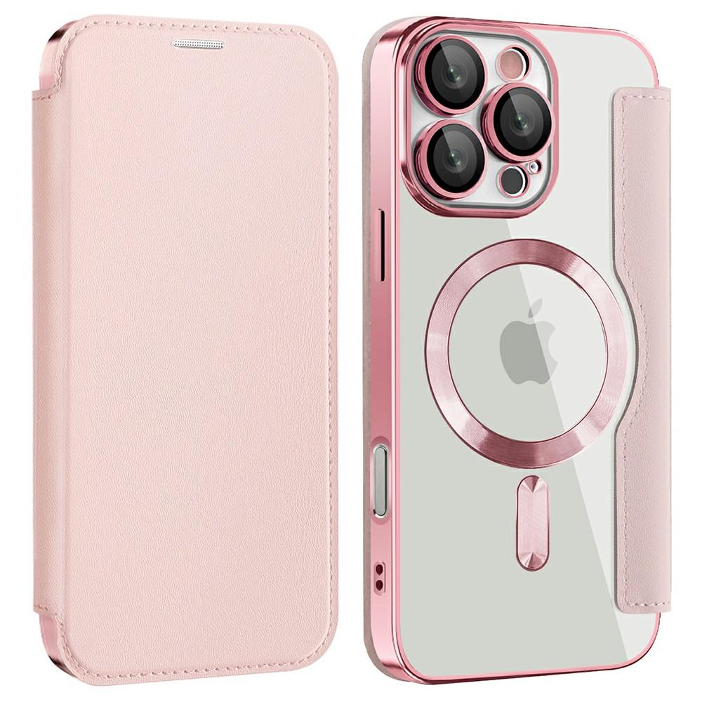 For iPhone 16 Pro Case Compatible with MagSafe RFID Blocking Card Holder Leather Phone Cover