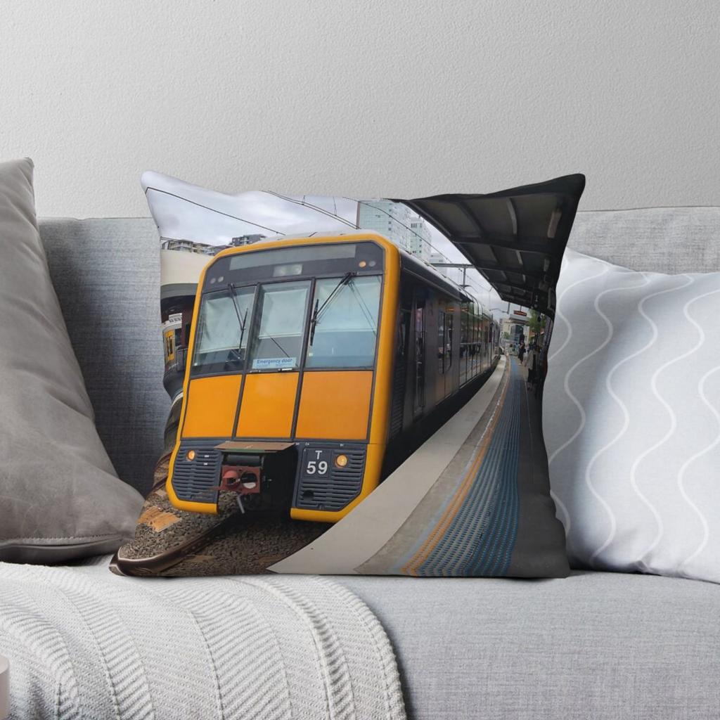 Sydney Trains Tangara Burwood Station Pillowcase Polyester Linen Velvet Creative Zip Decor Home Cushion Case 18