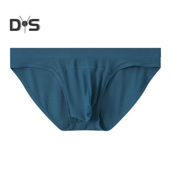 

Мужские трусы с низкой посадкой, U-образные, высокоэластичные, облегающие, однотонные, дышащие, подростковые трусы XXL темно-синий