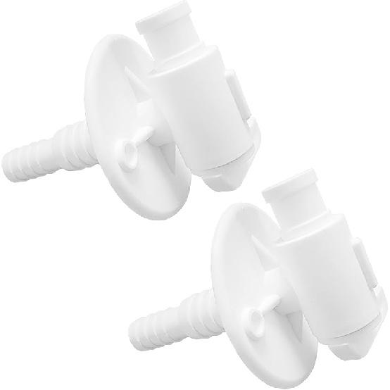 (2 Pack) 22223 RV Water Tank Drain Valve, Compatible With 3/4" & 1/2" Vinyl Tubing, Durable Plastic Drain Valve For Camper, Travel Trailer, And RV