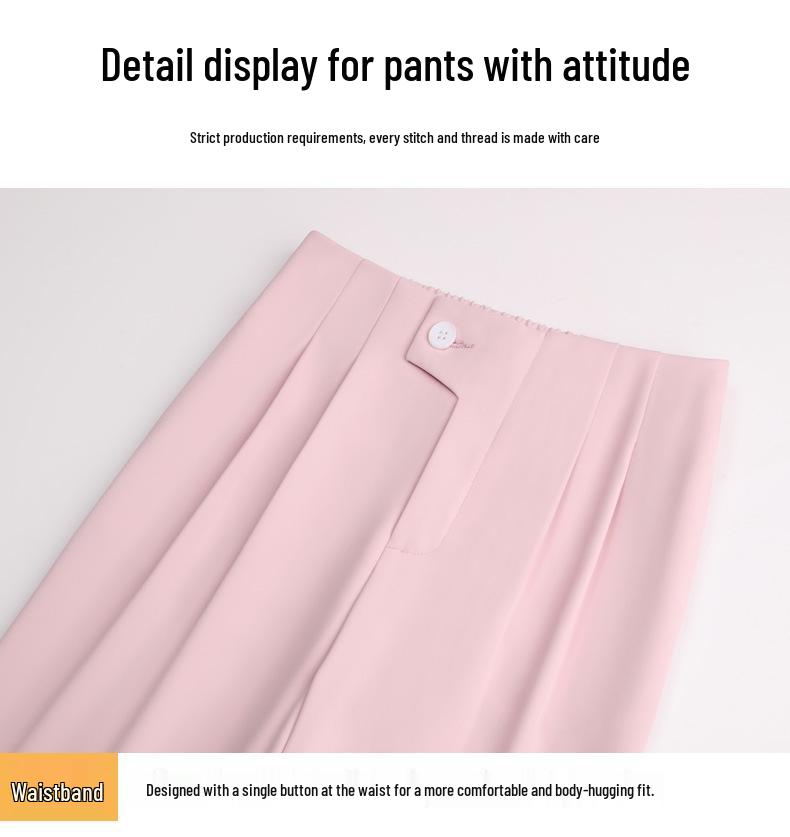 Women's Purple Ice Silk High-Waisted Wide-Leg Chiffon Pants - Summer Sun Protection, Loose Fit, Drapey Design.