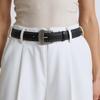 Studded Punk Style Belt Adjustable PU Leather with Charm Heart Buckles for Men Women Fashion Accessories