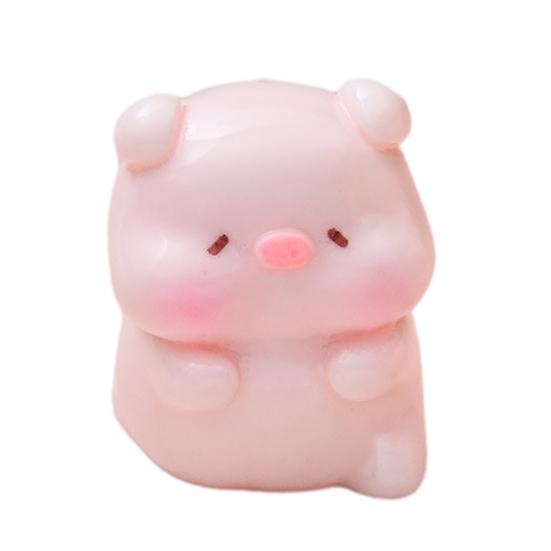

Miniature Pig Figurine Mini Pink Piggy Figure Cartoon Resin Animal Cake Toppers for DIY Fairy Garden Moss Landscape Terrarium Potted Plant Dollhouse C