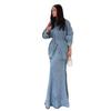  Cross-border Europe and the United States Autumn Waist Temperament Sports Hip Skirt New Cardigan Jacket Denim Women's Clothing