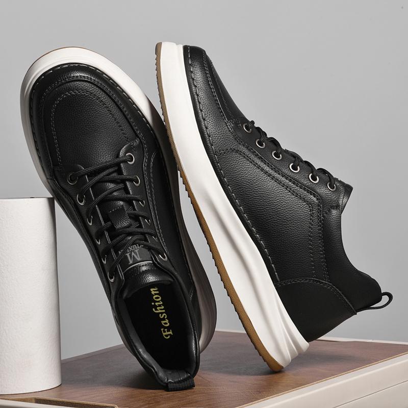 Fashion Genuine Leather Mens Casual Shoes Cowhide Business Skateboard Footwear Male Soft Comfortable Tenis Masculino Versatile Sneakers