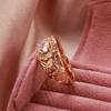 Bold  Rose Gold Wedding Rings For Women Micro Wax Inlay Natural Zircon Bridal Ring High Quality Daily Fine Jewelry