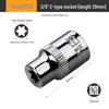 E-Type Star Socket Set: Large, Medium, Small Flower Head Sleeves for Auto Repair (E8, E10, E14, E20, E22)